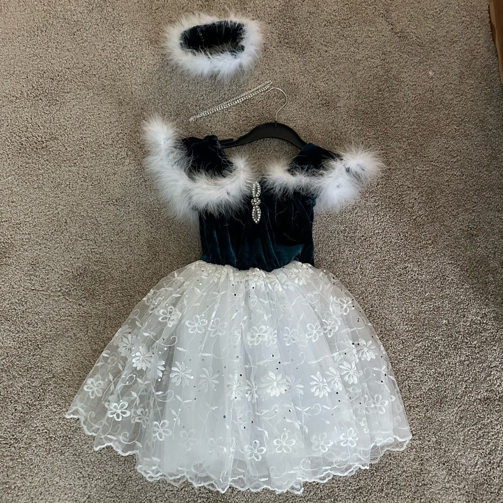 Girls Winter Wonderland Teal Dance Costume